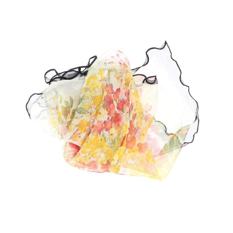Fashion, accesorii si bijuterii - Femei - Accesorii femei - Esarfe si fulare femei - Esarfa de dama, Buticcochet, 60x60 cm, 40% matase 60% poliester, cu imprimeu floral, Multicolor - ES2020 - Infinity.ro