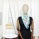 Fashion, accesorii si bijuterii - Femei - Accesorii femei - Esarfe si fulare femei - Esarfa de dama, Buticcochet, 60x60 cm, 40% matase 60% poliester, cu imprimeu floral, Bleu - ES2015 - Infinity.ro