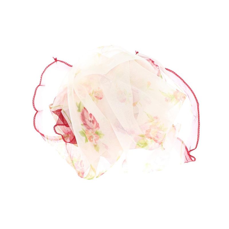Fashion, accesorii si bijuterii - Femei - Accesorii femei - Esarfe si fulare femei - Esarfa de dama, Buticcochet, 60x60 cm, 40% matase 60% poliester, cu imprimeu floral, Visiniu - ES2023 - Infinity.ro