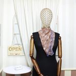 Fashion, accesorii si bijuterii - Femei - Accesorii femei - Esarfe si fulare femei - Esarfa de dama, Buticcochet, 60x60 cm, 40% matase 60% poliester, cu imprimeu floral, Maro - ES2024 - Infinity.ro
