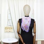 Fashion, accesorii si bijuterii - Femei - Accesorii femei - Esarfe si fulare femei - Esarfa de dama, Buticcochet, 60x60 cm, 40% matase 60% poliester, cu imprimeu floral, Mov - ES2028 - Infinity.ro