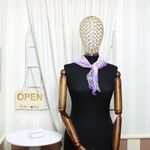 Fashion, accesorii si bijuterii - Femei - Accesorii femei - Esarfe si fulare femei - Esarfa de dama, Buticcochet, 60x60 cm, 40% matase 60% poliester, cu imprimeu floral, Mov - ES2028 - Infinity.ro