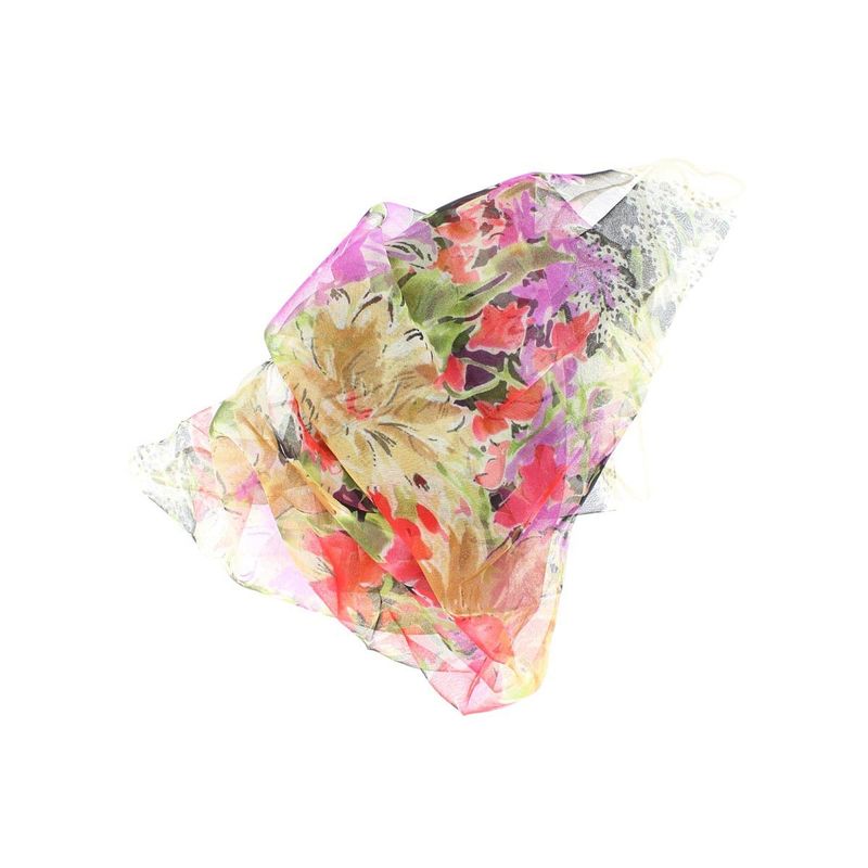 Fashion, accesorii si bijuterii - Femei - Accesorii femei - Esarfe si fulare femei - Esarfa de dama, Buticcochet, 60x60 cm, 40% matase 60% poliester, cu imprimeu floral, Multicolor - ES2026 - Infinity.ro