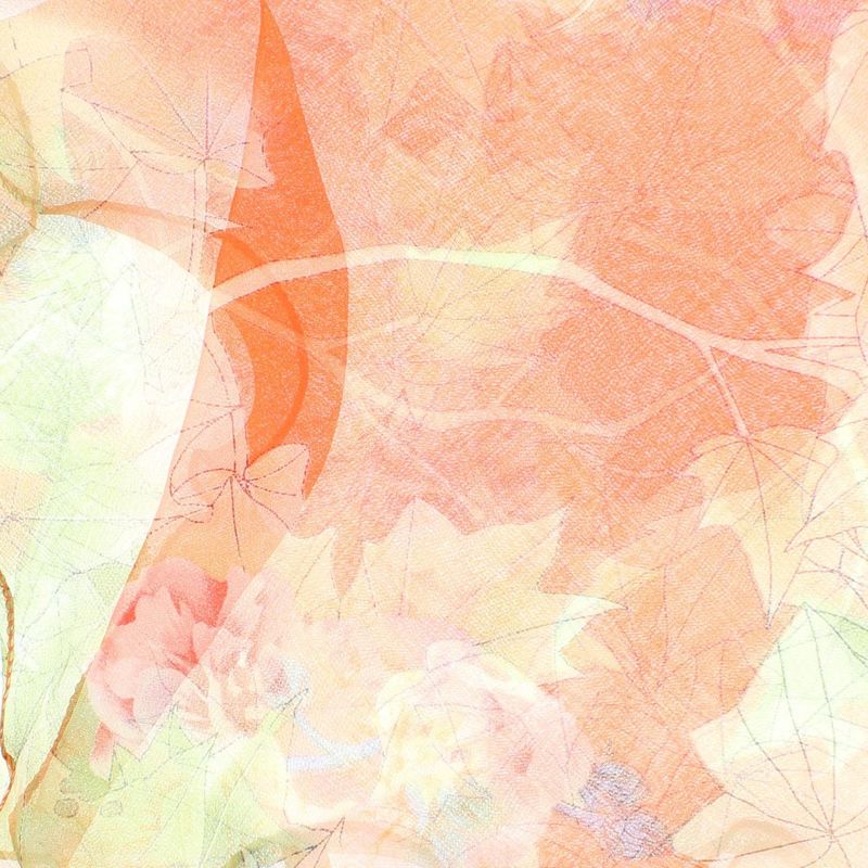 Fashion, accesorii si bijuterii - Femei - Accesorii femei - Esarfe si fulare femei - Esarfa de dama, Buticcochet, 60x60 cm, 40% matase 60% poliester, cu imprimeu floral, Portocaliu - ES2035 - Infinity.ro