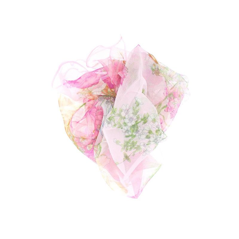 Fashion, accesorii si bijuterii - Femei - Accesorii femei - Esarfe si fulare femei - Esarfa de dama, Buticcochet, 60x60 cm, 40% matase 60% poliester, cu imprimeu floral, Roz pal - ES2030 - Infinity.ro