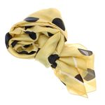 Fashion, accesorii si bijuterii - Femei - Accesorii femei - Esarfe si fulare femei - Esarfa de dama, Buticcochet, matase, 180 x 90 cm, imprimeu cu buline, Galben mustar - ES2182 - Infinity.ro