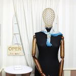Fashion, accesorii si bijuterii - Femei - Accesorii femei - Esarfe si fulare femei - Esarfa de dama, Buticcochet, 60x60 cm, 40% matase 60% poliester, cu imprimeu floral, Albastru - ES2038 - Infinity.ro