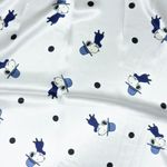Fashion, accesorii si bijuterii - Femei - Accesorii femei - Esarfe si fulare femei - Esarfa, Batic, de dama, Alb cu catelusi, 50x50 cm - ES141 - Infinity.ro