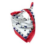 Fashion, accesorii si bijuterii - Femei - Accesorii femei - Esarfe si fulare femei - Esarfa, Batic, de dama, Alb cu catelusi, 50x50 cm - ES141 - Infinity.ro