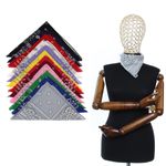 Fashion, accesorii si bijuterii - Femei - Accesorii femei - Esarfe si fulare femei - Set 12 bandane, din bumbac, cu model mandala, Buticcochet, 55x55 cm, Multicolor - ES3044 - Infinity.ro