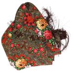 Fashion, accesorii si bijuterii - Femei - Accesorii femei - Esarfe si fulare femei - Sal de dama, Buticcochet, Viscoza, cu imprimeu floral, 108x108 cm, Maro - ES1834 - Infinity.ro