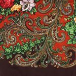 Fashion, accesorii si bijuterii - Femei - Accesorii femei - Esarfe si fulare femei - Sal de dama, Buticcochet, Viscoza, cu imprimeu floral, 108x108 cm, Maro - ES1834 - Infinity.ro