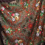 Fashion, accesorii si bijuterii - Femei - Accesorii femei - Esarfe si fulare femei - Sal de dama, Buticcochet, Viscoza, cu imprimeu floral, 108x108 cm, Maro - ES1834 - Infinity.ro