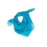 Fashion, accesorii si bijuterii - Femei - Accesorii femei - Esarfe si fulare femei - Esarfa, Batic, de dama, 100% matase, Turcoaz, 60x60 cm - ES514 - Infinity.ro