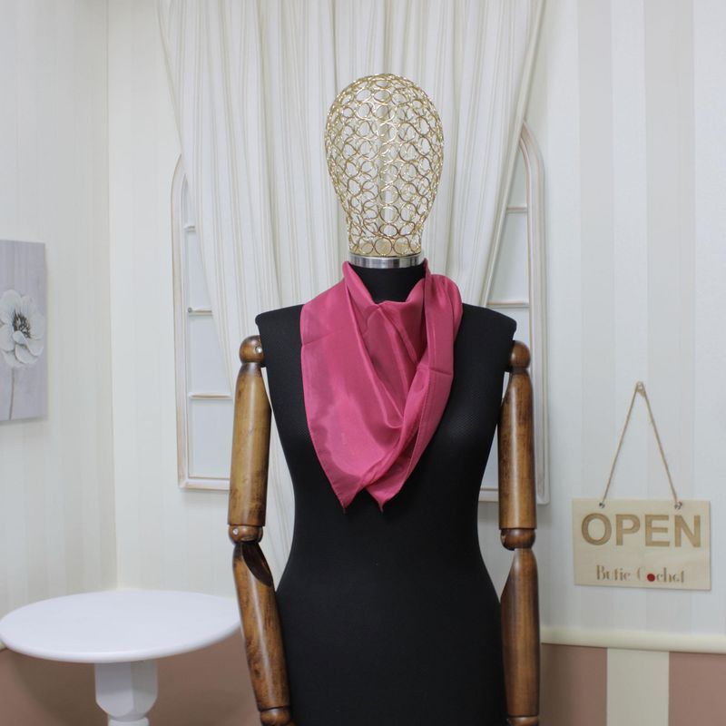 Fashion, accesorii si bijuterii - Femei - Accesorii femei - Esarfe si fulare femei - Esarfa, Batic, de dama, Buticcochet, Visiniu din 100% matase, 90x90 cm - ES875 - Infinity.ro