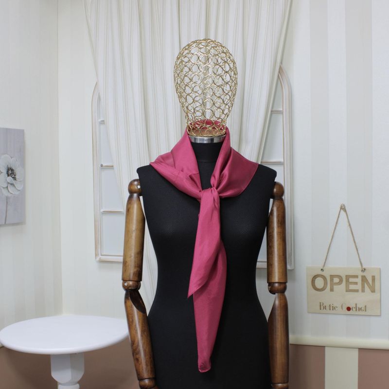 Fashion, accesorii si bijuterii - Femei - Accesorii femei - Esarfe si fulare femei - Esarfa, Batic, de dama, Buticcochet, Visiniu din 100% matase, 90x90 cm - ES875 - Infinity.ro