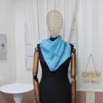 Fashion, accesorii si bijuterii - Femei - Accesorii femei - Esarfe si fulare femei - Esarfa, Batic, de dama, Buticcochet, Turcoaz, din 100% matase, 90x90 cm - ES881 - Infinity.ro