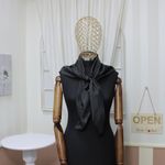 Fashion, accesorii si bijuterii - Femei - Accesorii femei - Esarfe si fulare femei - Esarfa, Batic, de dama, Buticcochet, Negru, din 100% matase, 90x90 cm - ES878 - Infinity.ro