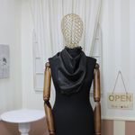 Fashion, accesorii si bijuterii - Femei - Accesorii femei - Esarfe si fulare femei - Esarfa, Batic, de dama, Buticcochet, Negru, din 100% matase, 90x90 cm - ES878 - Infinity.ro