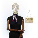 Fashion, accesorii si bijuterii - Femei - Accesorii femei - Esarfe si fulare femei - Batic de dama, 50 x 50 cm, ButicCochet, din satin, multicolor - ES2564 - Infinity.ro