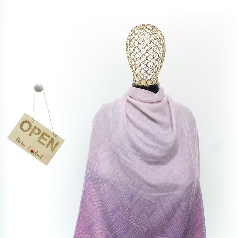 Fashion, accesorii si bijuterii - Femei - Accesorii femei - Esarfe si fulare femei - Esarfa de dama, cu model liniar, ButicCochet, 70% poliester 30% vascoza, Fucsia - ES2945 - Infinity.ro