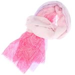Fashion, accesorii si bijuterii - Femei - Accesorii femei - Esarfe si fulare femei - Esarfa de dama, cu model liniar, ButicCochet, 70% poliester 30% vascoza, Fucsia - ES2945 - Infinity.ro