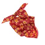 Fashion, accesorii si bijuterii - Femei - Accesorii femei - Esarfe si fulare femei - Batic de dama, 50x50 cm, Buticcochet, cu flroicele aurii, Rosu - ES1174 - Infinity.ro