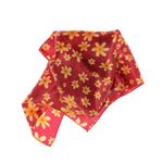Fashion, accesorii si bijuterii - Femei - Accesorii femei - Esarfe si fulare femei - Batic de dama, 50x50 cm, Buticcochet, cu flroicele aurii, Rosu - ES1174 - Infinity.ro