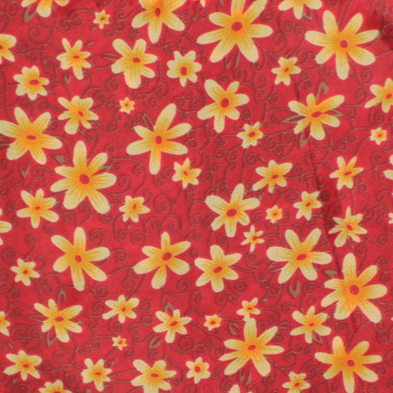 Fashion, accesorii si bijuterii - Femei - Accesorii femei - Esarfe si fulare femei - Batic de dama, 50x50 cm, Buticcochet, cu flroicele aurii, Rosu - ES1174 - Infinity.ro