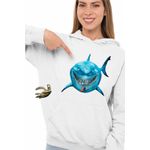 Fashion, accesorii si bijuterii - Femei - Imbracaminte femei - Hanorace femei - Hanorac Femei Cautarea lui Nemo Bruce Rechin Ocean Geometric, alb, marime 2XL - Infinity.ro