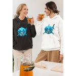Fashion, accesorii si bijuterii - Femei - Imbracaminte femei - Hanorace femei - Hanorac Femei Cautarea lui Nemo Bruce Rechin Ocean Geometric, alb, marime 2XL - Infinity.ro