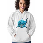 Fashion, accesorii si bijuterii - Femei - Imbracaminte femei - Hanorace femei - Hanorac Femei Cautarea lui Nemo Bruce Rechin Ocean Geometric, alb, marime 2XL - Infinity.ro