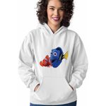 Fashion, accesorii si bijuterii - Femei - Imbracaminte femei - Hanorace femei - Hanorac Femei Cautarea lui Nemo Dory Marlin Tata Viata Marina, alb, marime 2XL - Infinity.ro