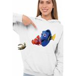 Fashion, accesorii si bijuterii - Femei - Imbracaminte femei - Hanorace femei - Hanorac Femei Cautarea lui Nemo Dory Marlin Tata Viata Marina, alb, marime 2XL - Infinity.ro