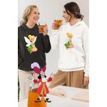 Fashion, accesorii si bijuterii - Femei - Imbracaminte femei - Hanorace femei - Hanorac Femei Clopotica Peter Pan Tinker Bell, alb, marime 2XL - Infinity.ro