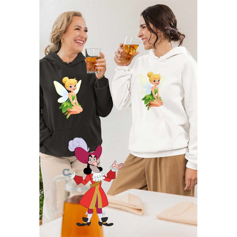 Fashion, accesorii si bijuterii - Femei - Imbracaminte femei - Hanorace femei - Hanorac Femei Clopotica Peter Pan Tinker Bell, alb, marime 2XL - Infinity.ro