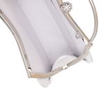 Fashion, accesorii si bijuterii - Femei - Accesorii femei - Genti si rucsacuri femei - Geanta clutch, de dama, din material sintetic, ButicCochet, 21x12x4 cm, Argintiu - GND1155 - Infinity.ro