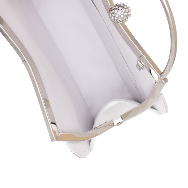 Fashion, accesorii si bijuterii - Femei - Accesorii femei - Genti si rucsacuri femei - Geanta clutch, de dama, din material sintetic, ButicCochet, 21x12x4 cm, Argintiu - GND1155 - Infinity.ro