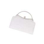 Fashion, accesorii si bijuterii - Femei - Accesorii femei - Genti si rucsacuri femei - Geanta clutch, de dama, din material sintetic, ButicCochet, 21x12x4 cm, Argintiu - GND1155 - Infinity.ro