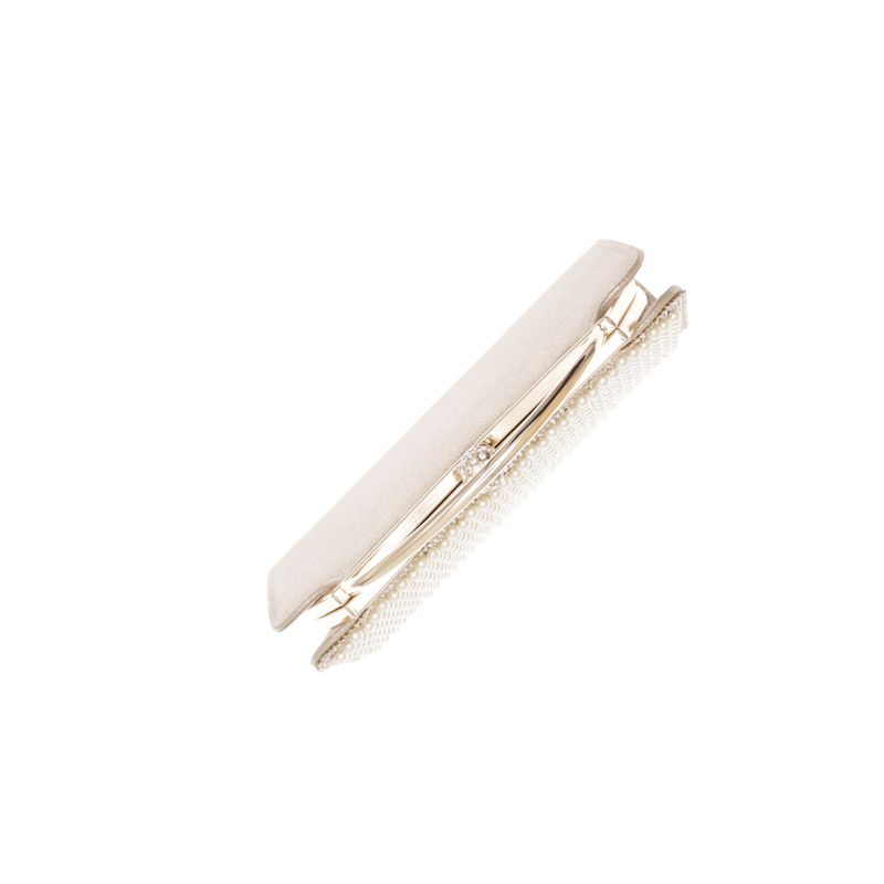 Fashion, accesorii si bijuterii - Femei - Accesorii femei - Genti si rucsacuri femei - Geanta clutch, de dama, din material sintetic, ButicCochet, 21x12x4 cm, Auriu - GND1156 - Infinity.ro