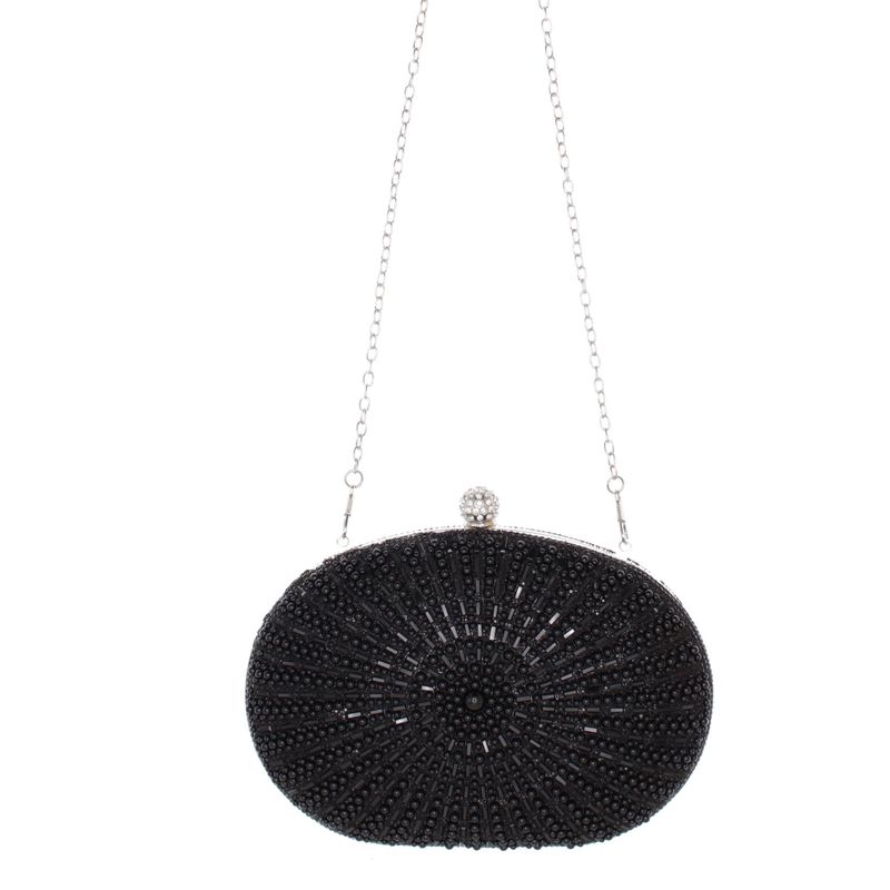 Fashion, accesorii si bijuterii - Femei - Accesorii femei - Genti si rucsacuri femei - Geanta clutch, de dama, din material sintetic, ButicCochet, 20x14x5 cm, Negru - GND1153 - Infinity.ro