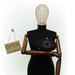 Fashion, accesorii si bijuterii - Femei - Accesorii femei - Genti si rucsacuri femei - Geanta clutch, de dama, din material sintetic, ButicCochet, 20x14x5 cm, Negru - GND1153 - Infinity.ro
