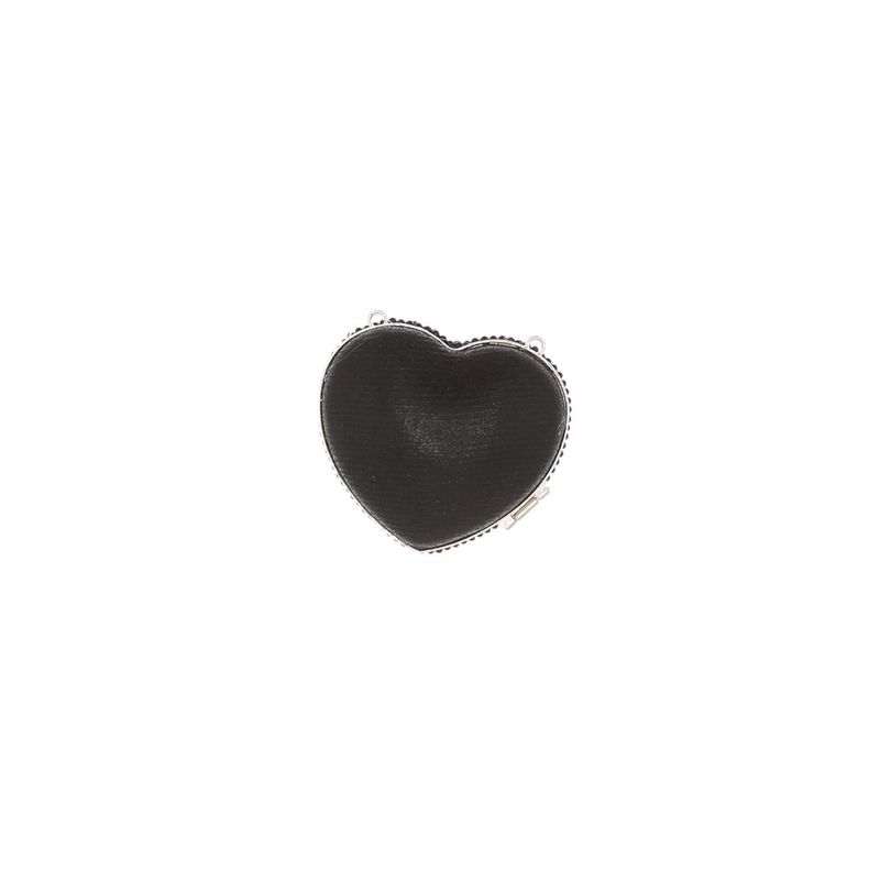 Fashion, accesorii si bijuterii - Femei - Accesorii femei - Genti si rucsacuri femei - Mini gentuta, de dama, din material sintetic, ButicCochet, 8x9x4 cm, inima cu perle, Negru - GND953 - Infinity.ro