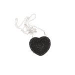 Fashion, accesorii si bijuterii - Femei - Accesorii femei - Genti si rucsacuri femei - Mini gentuta, de dama, din material sintetic, ButicCochet, 8x9x4 cm, inima cu perle, Negru - GND953 - Infinity.ro