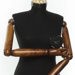 Fashion, accesorii si bijuterii - Femei - Accesorii femei - Genti si rucsacuri femei - Mini gentuta, de dama, din material sintetic, ButicCochet, 8x9x4 cm, inima cu perle, Negru - GND953 - Infinity.ro