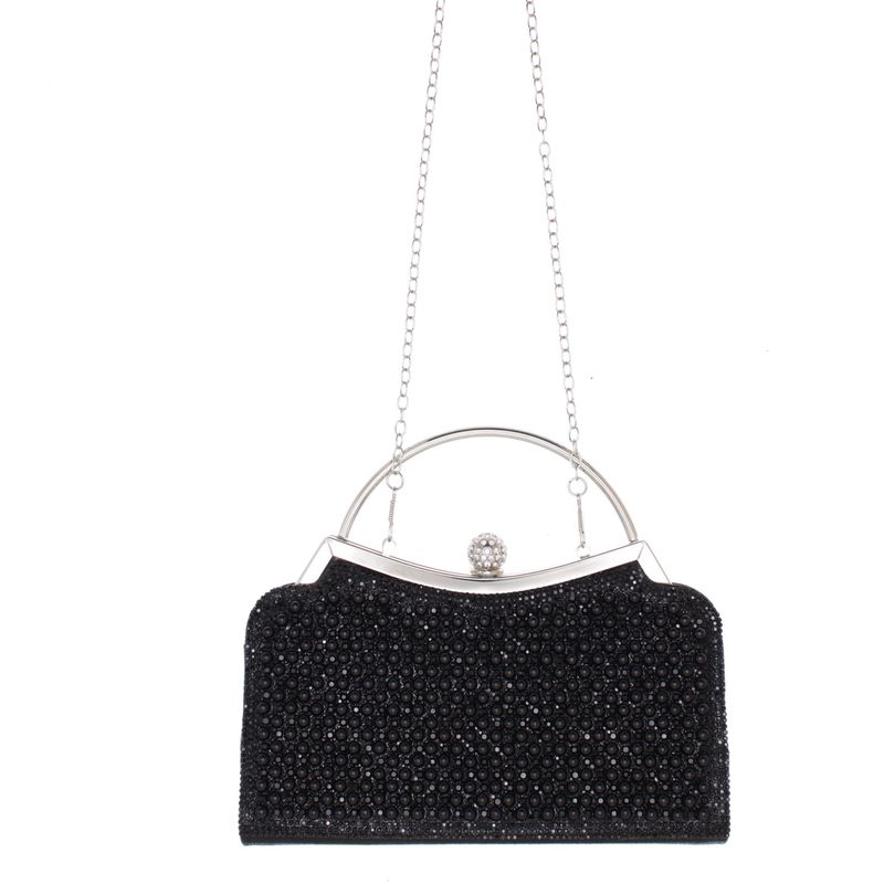 Fashion, accesorii si bijuterii - Femei - Accesorii femei - Genti si rucsacuri femei - Geanta clutch, de dama, din material sintetic, ButicCochet, 21x12x4 cm, Negru - GND1157 - Infinity.ro