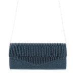 Fashion, accesorii si bijuterii - Femei - Accesorii femei - Genti si rucsacuri femei - Geanta plic, de dama, sintetic, ButicCochet, 20x10x5 cm, cu sclipici, Bleumarin - GND147 - Infinity.ro