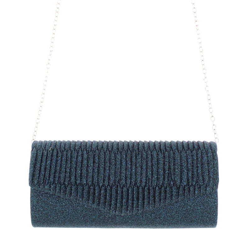 Fashion, accesorii si bijuterii - Femei - Accesorii femei - Genti si rucsacuri femei - Geanta plic, de dama, sintetic, ButicCochet, 20x10x5 cm, cu sclipici, Bleumarin - GND147 - Infinity.ro
