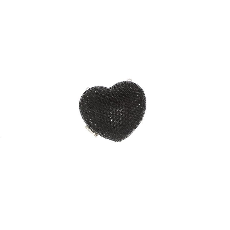 Fashion, accesorii si bijuterii - Femei - Accesorii femei - Genti si rucsacuri femei - Mini gentuta, de dama, din material sintetic, ButicCochet, 8x9x4 cm, inima cu strasuri, Negru - GND959 - Infinity.ro