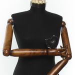 Fashion, accesorii si bijuterii - Femei - Accesorii femei - Genti si rucsacuri femei - Mini gentuta, de dama, din material sintetic, ButicCochet, 8x9x4 cm, inima cu strasuri, Negru - GND959 - Infinity.ro